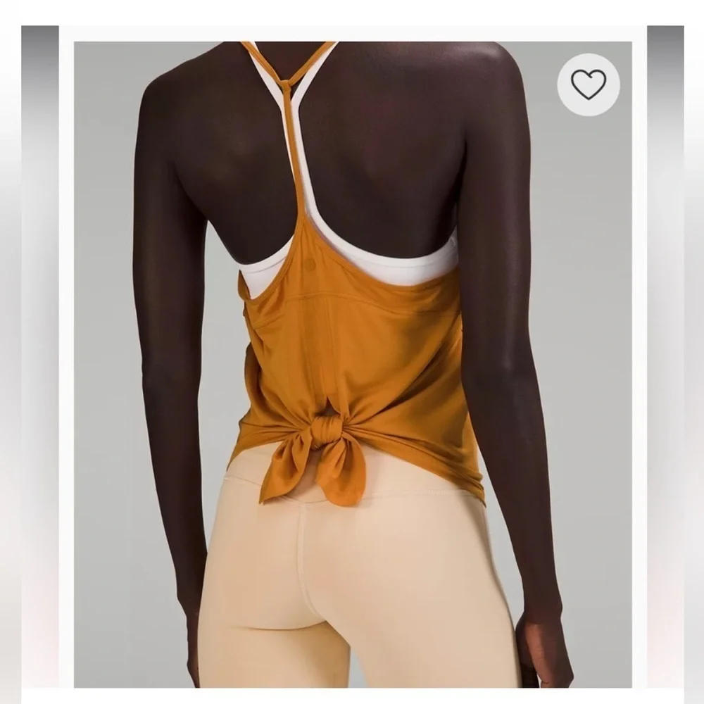 Lululemon Modal Silk Tank Top Sz 2 Autumn Orange 32